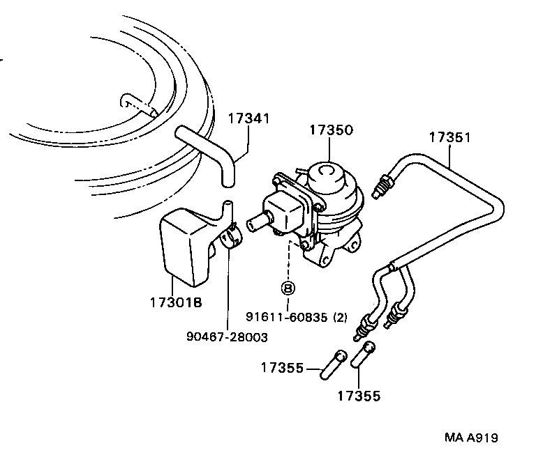 17327-73010 BRACKET, REED VALVE product image