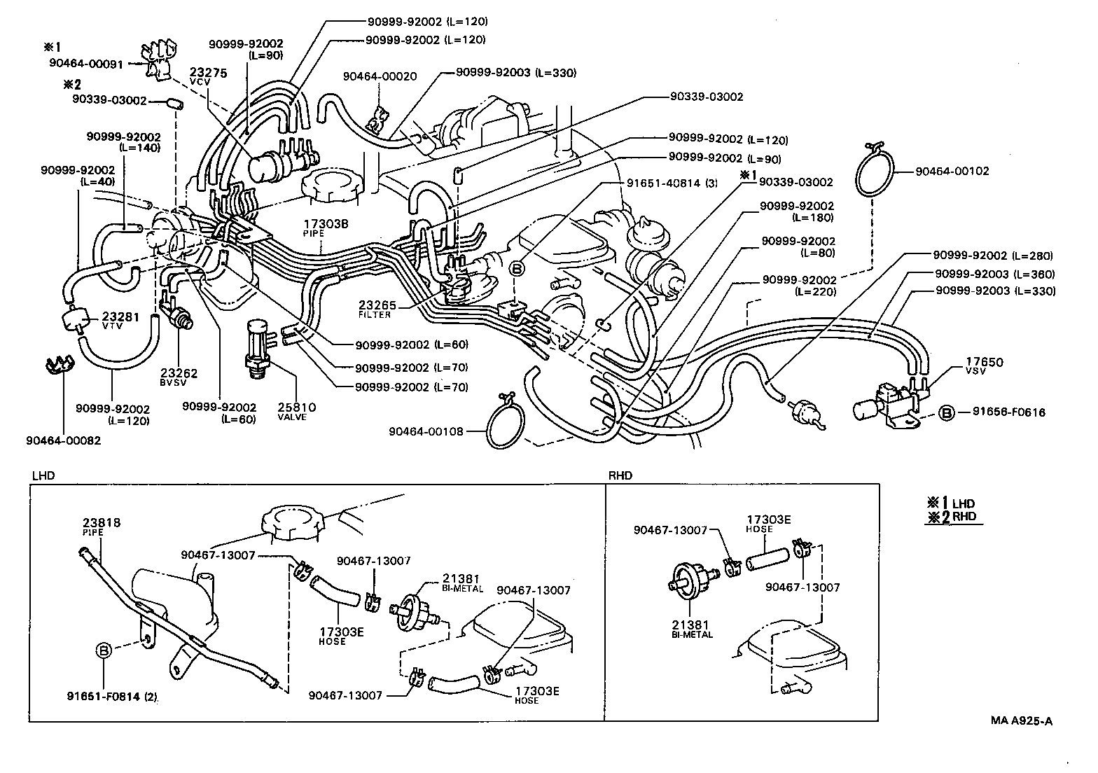 25860-54020 VALVE ASSY, VACUUM SWITCHING, NO.1 product image