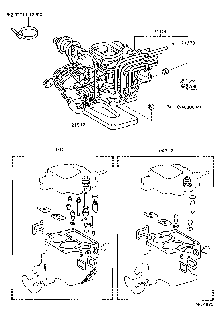 04211-35442 CARBURETOR KIT product image