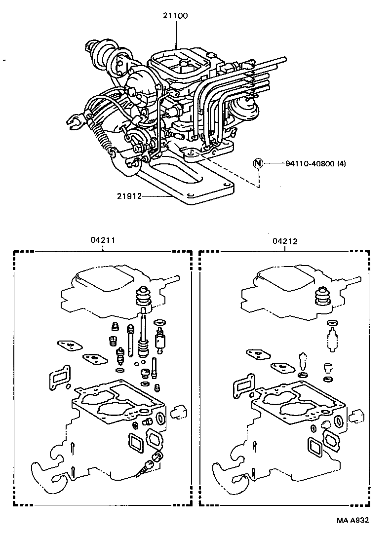 04211-72270 CARBURETOR KIT product image