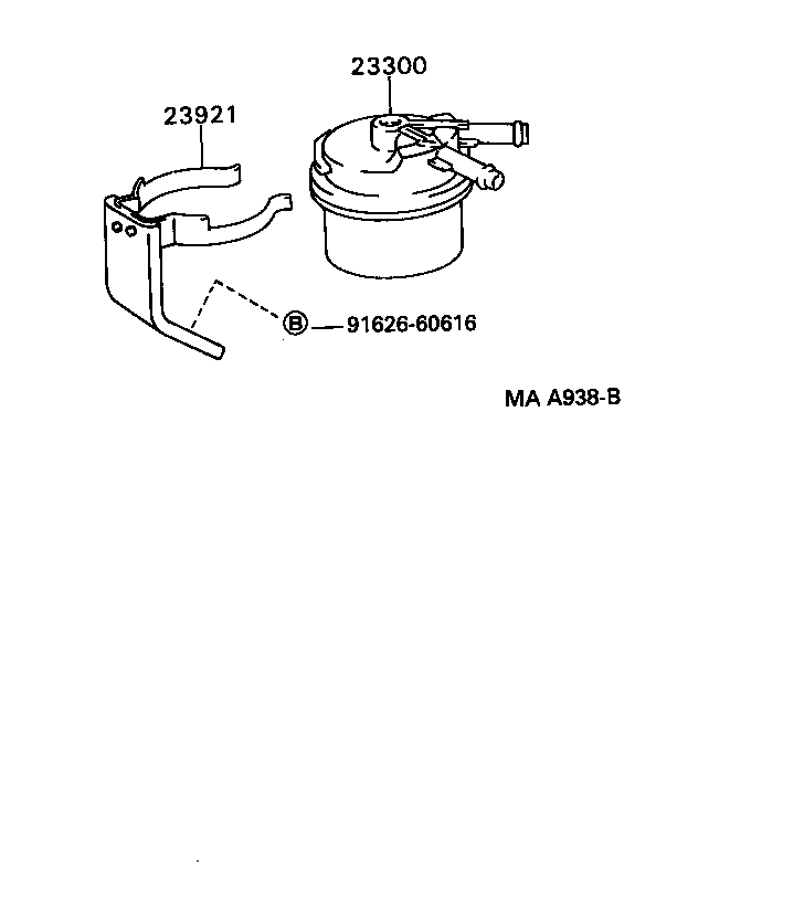23301-67010 CAP ASSY, FUEL FILTER product image