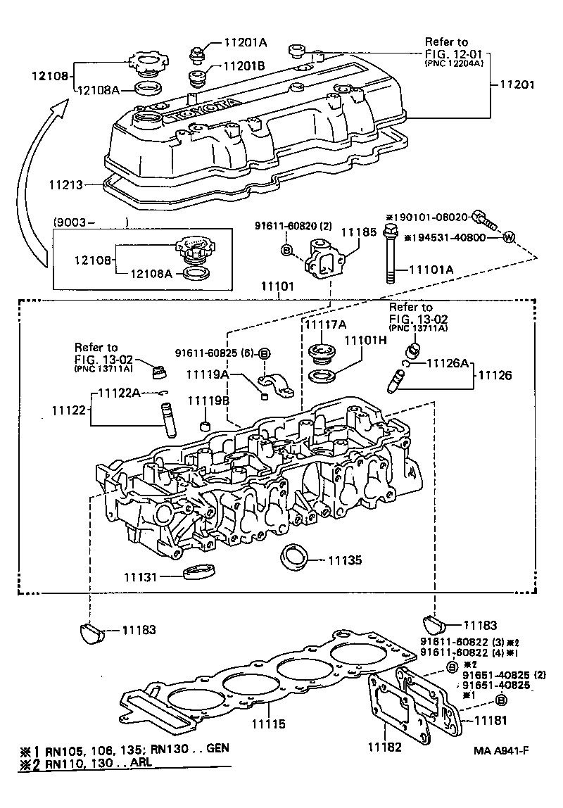 11101-35080 HEAD SUB-ASSY, CYLINDER product image