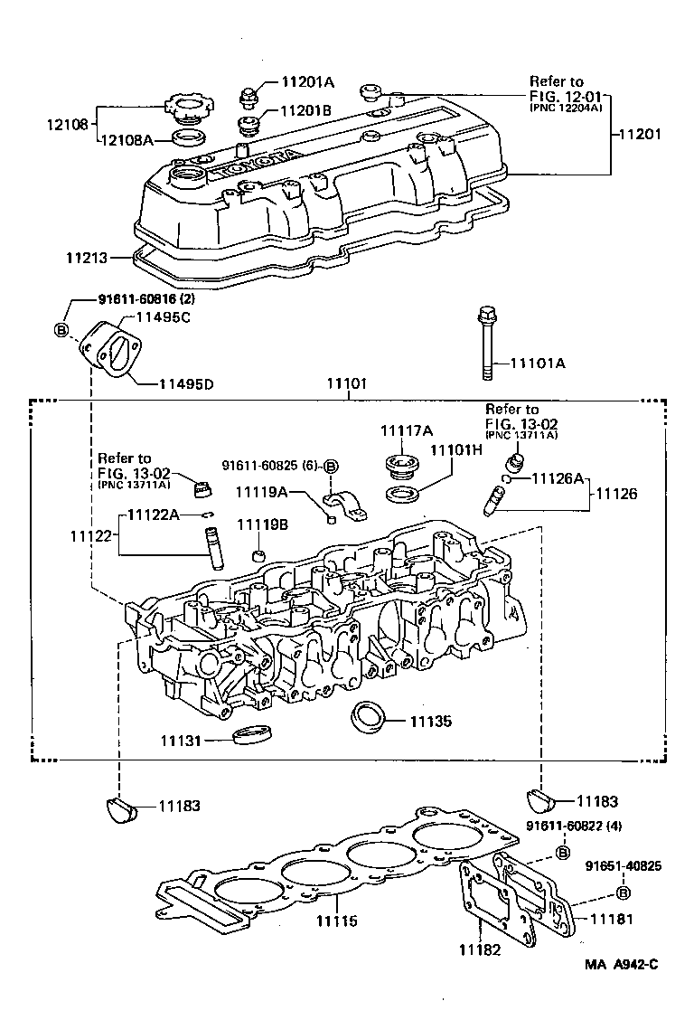 11101-54120 HEAD SUB-ASSY, CYLINDER product image