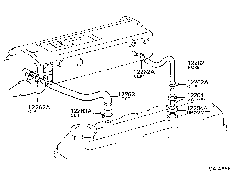 12261-54100 HOSE, VENTILATION product image