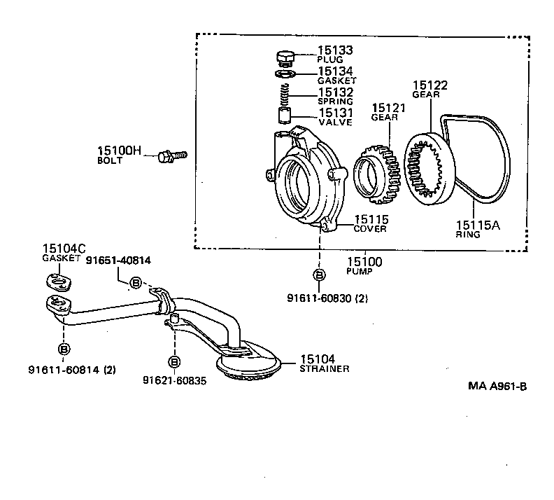 92122-60650 BOLT, STUD(FOR OIL STRAINER) product image
