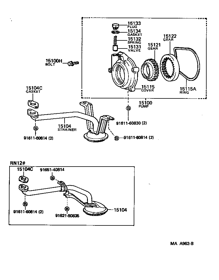 15104-65020 STRAINER SUB-ASSY, OIL product image