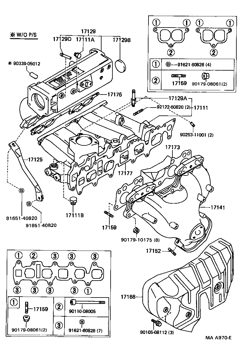 Toyota 17168-65020 INSULATOR, EXHAUST MANIFOLD HEAT, NO.2