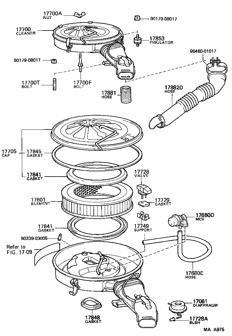 17700-35290 CLEANER ASSY, AIR product image
