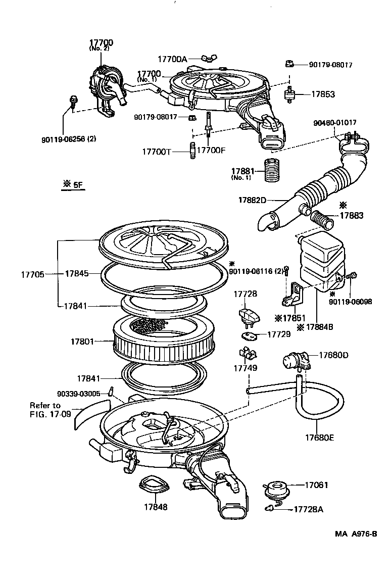 Toyota 17700-35440 CLEANER ASSY, AIR