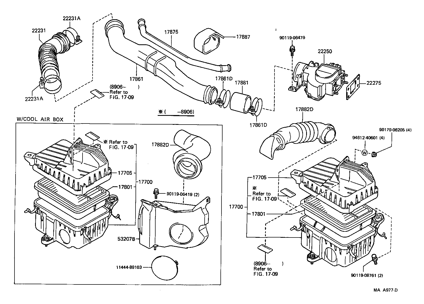Toyota 17700-08010 CLEANER ASSY, AIR