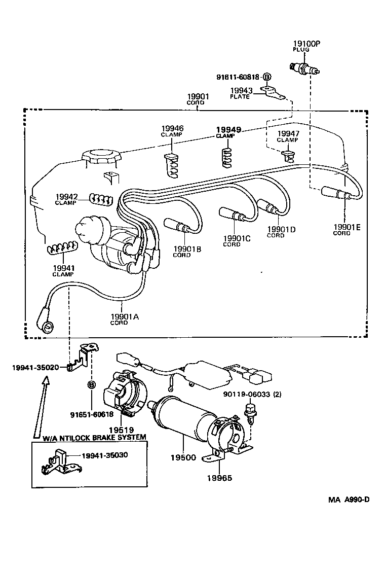 19539-65010 HOLDER, RESISTIVE CODE, NO.4 product image