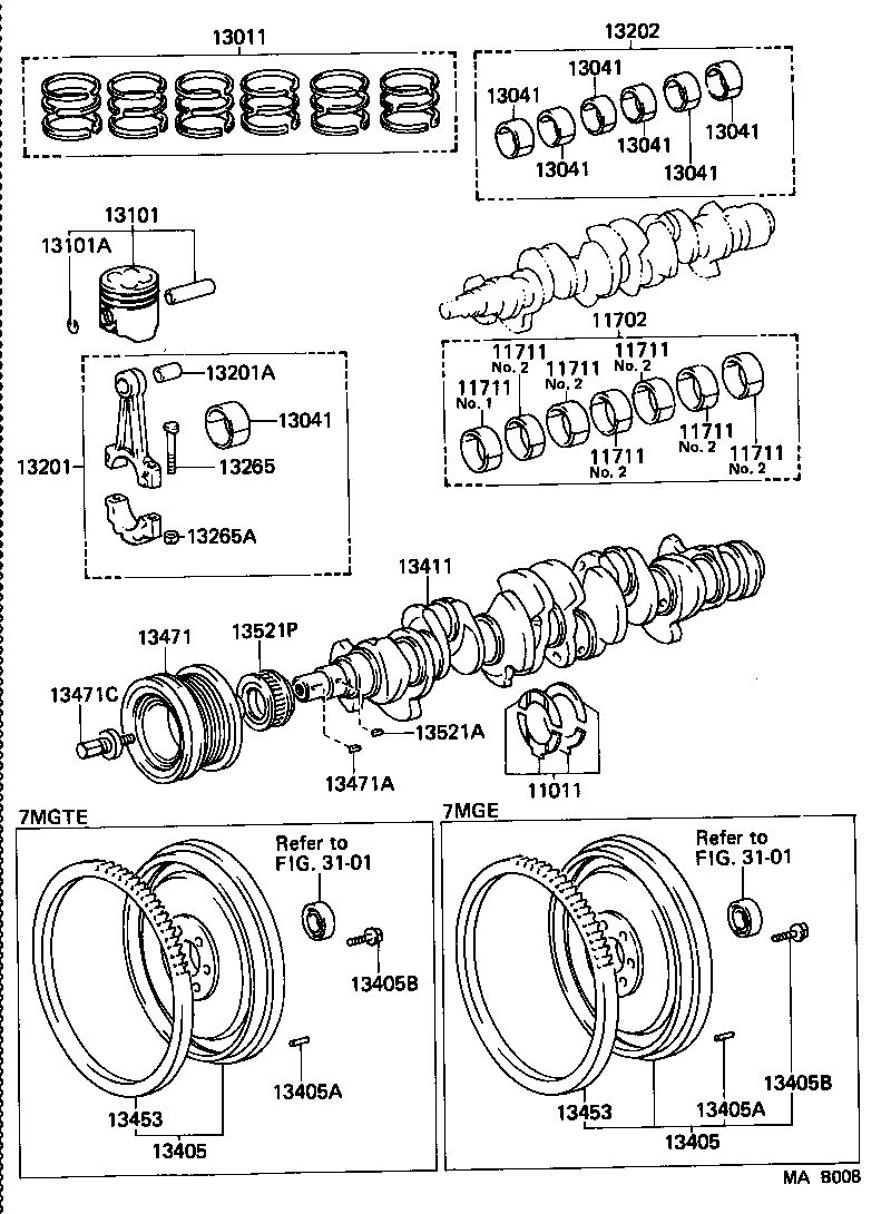 13013-42012 RING SET, PISTON product image