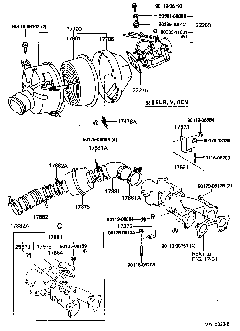 17700-42280 CLEANER ASSY, AIR product image