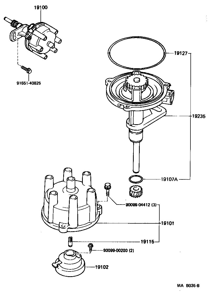 19102-70160 ROTOR SUB-ASSY, DISTRIBUTOR product image