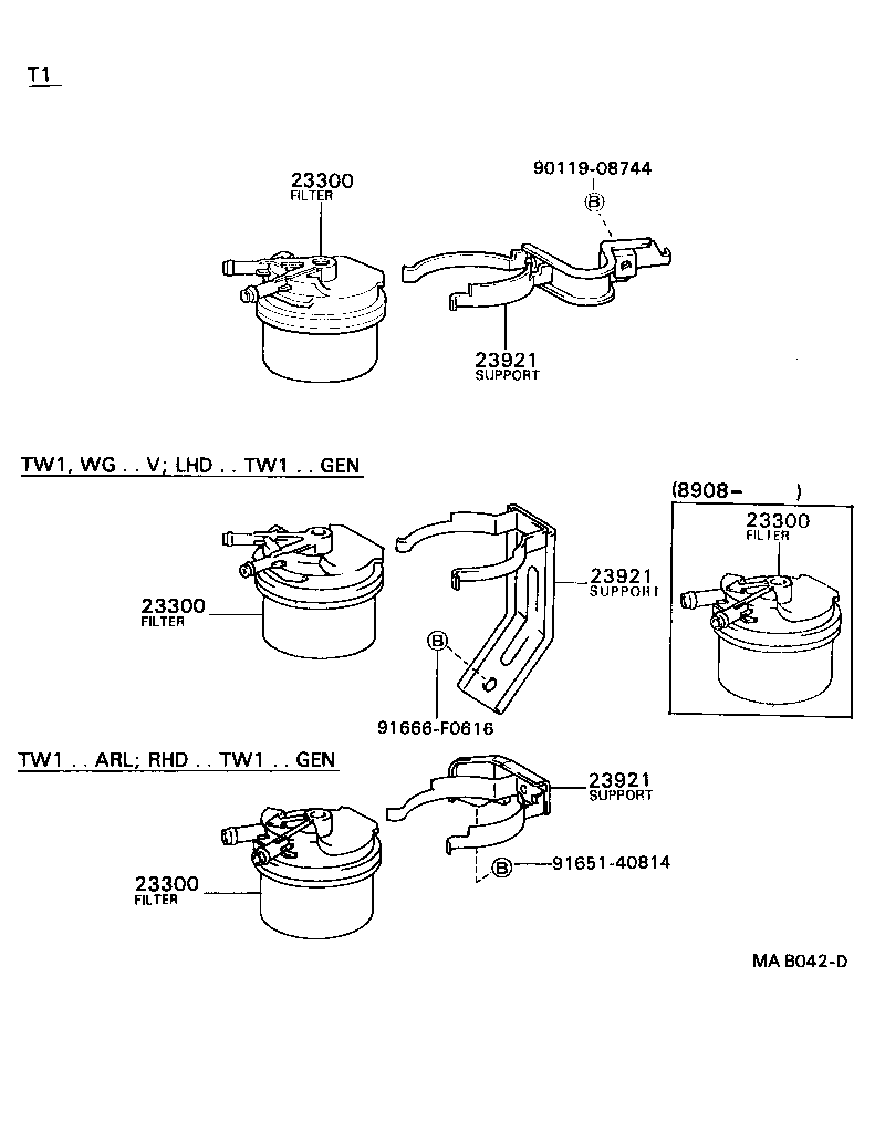23921-35100 SUPPORT, FUEL FILTER product image