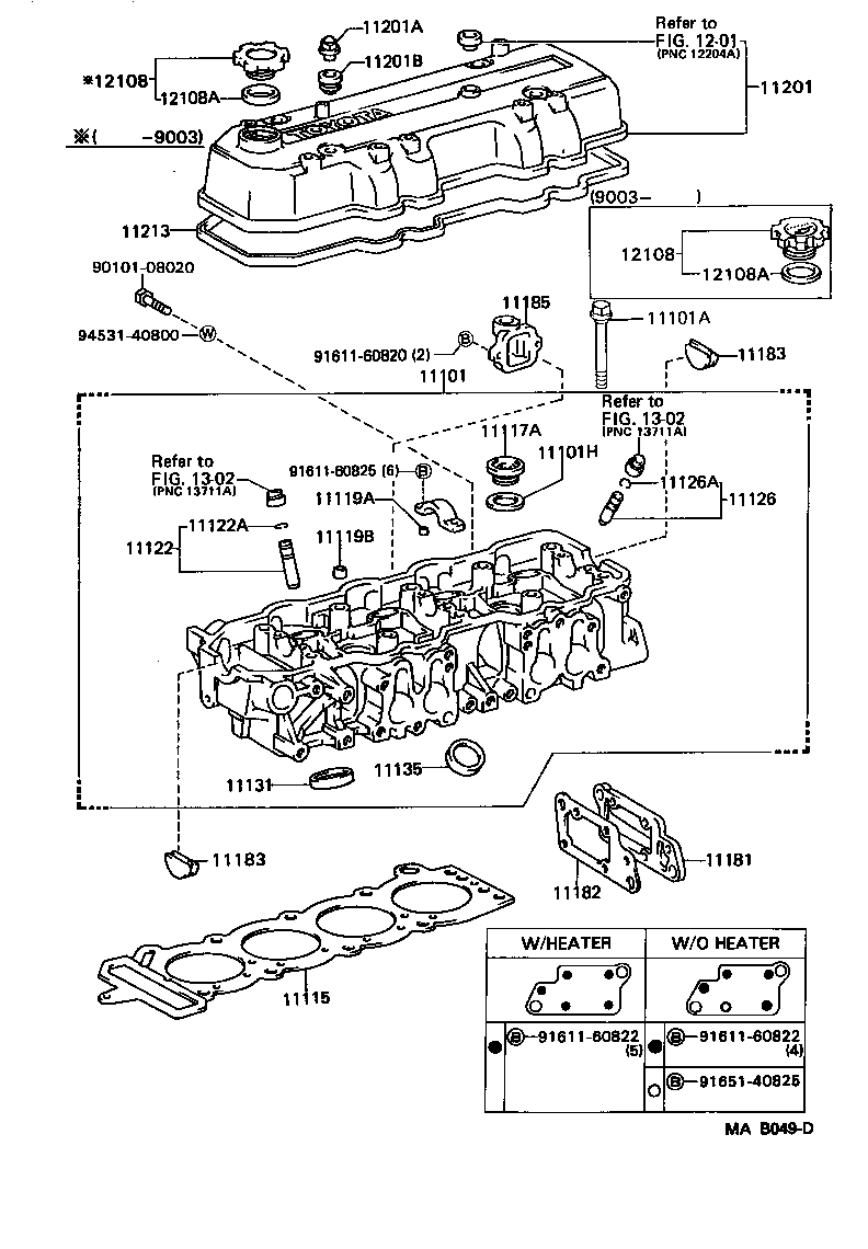 11101-79045 HEAD SUB-ASSY, CYLINDER product image