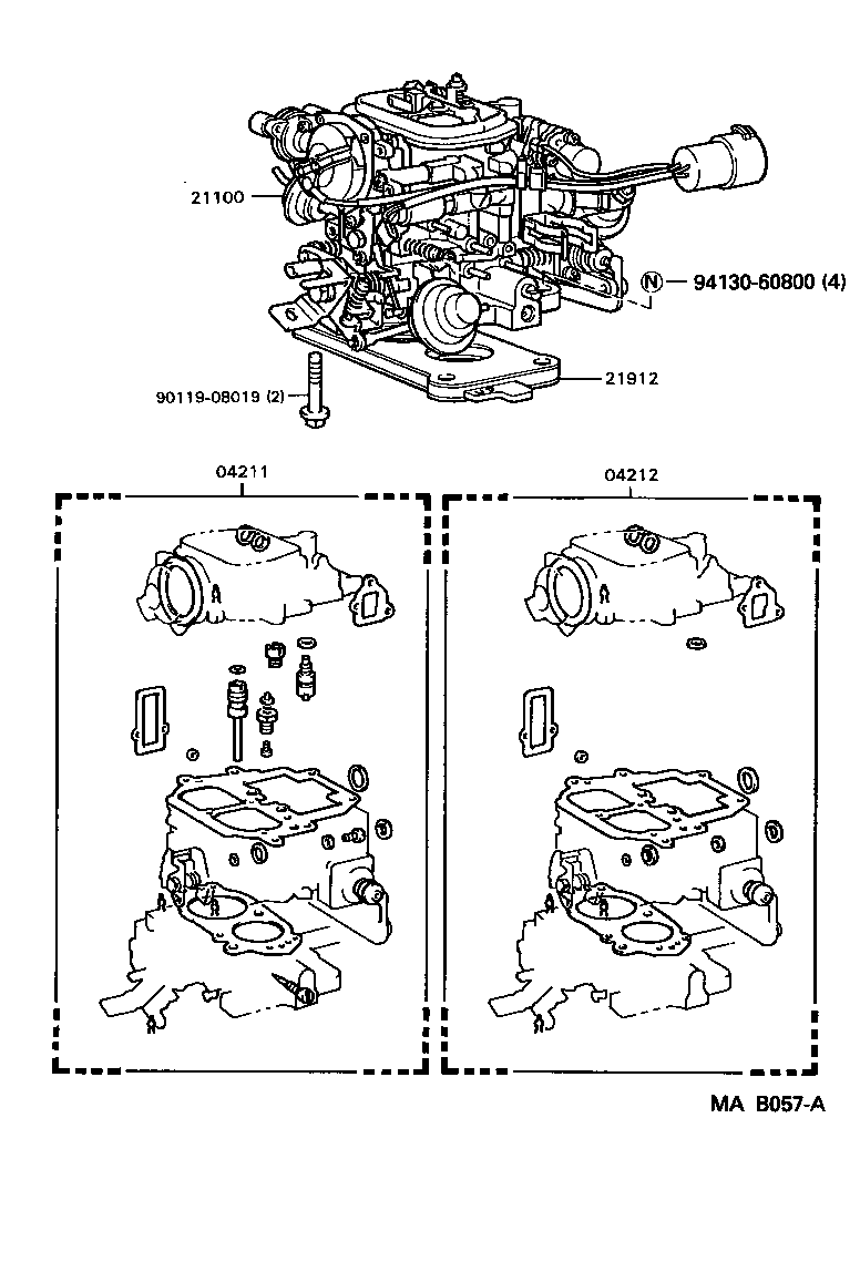 21100-35462 CARBURETOR ASSY product image