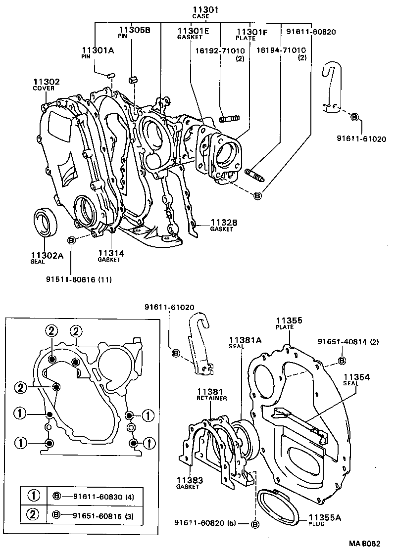 11304-46010 COVER, SUB-ASSY, TIMING BELT, NO.3 product image
