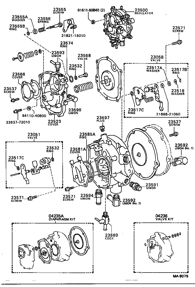 23500-73100 REGULATOR ASSY, LPG(CNG) product image