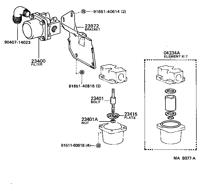 23972-72040 BRACKET, FILTER & SOLENOID VALVE product image