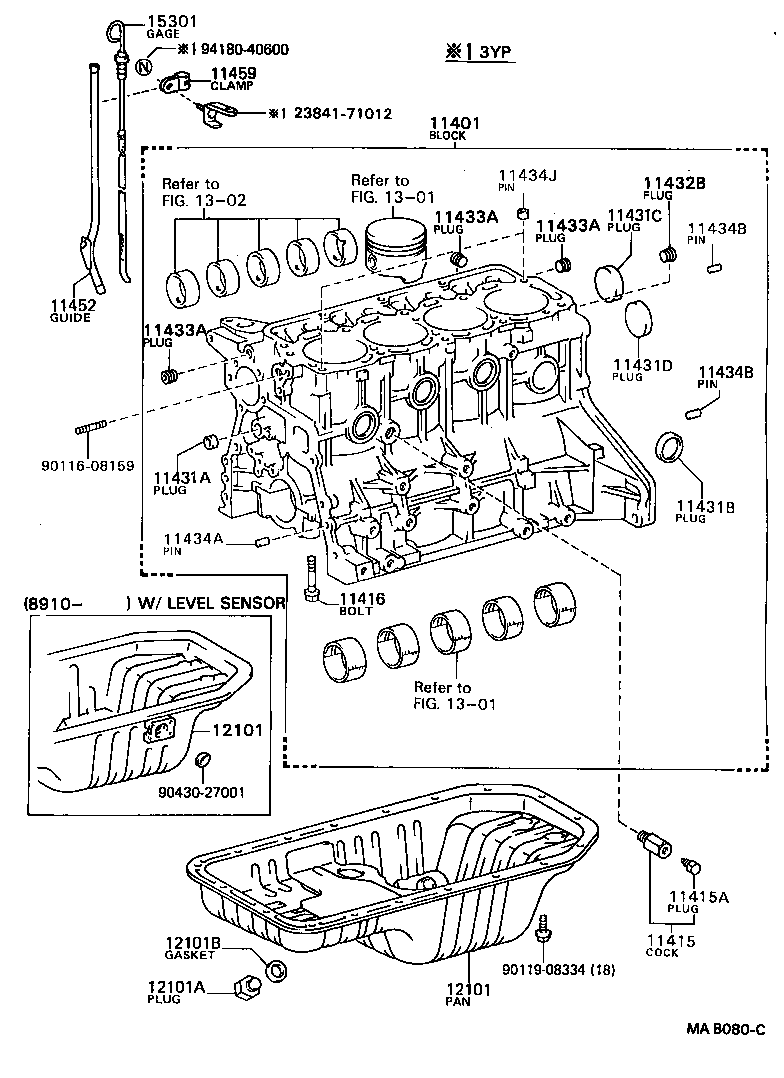 90033-45014 PLUG, W/HEAD TAPER SCREW, NO.5 product image
