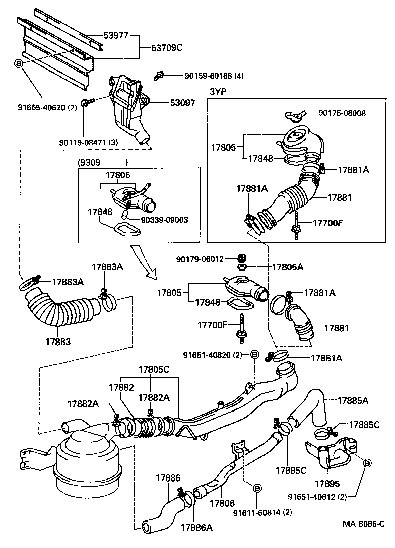 17700-73230 CLEANER ASSY, AIR product image