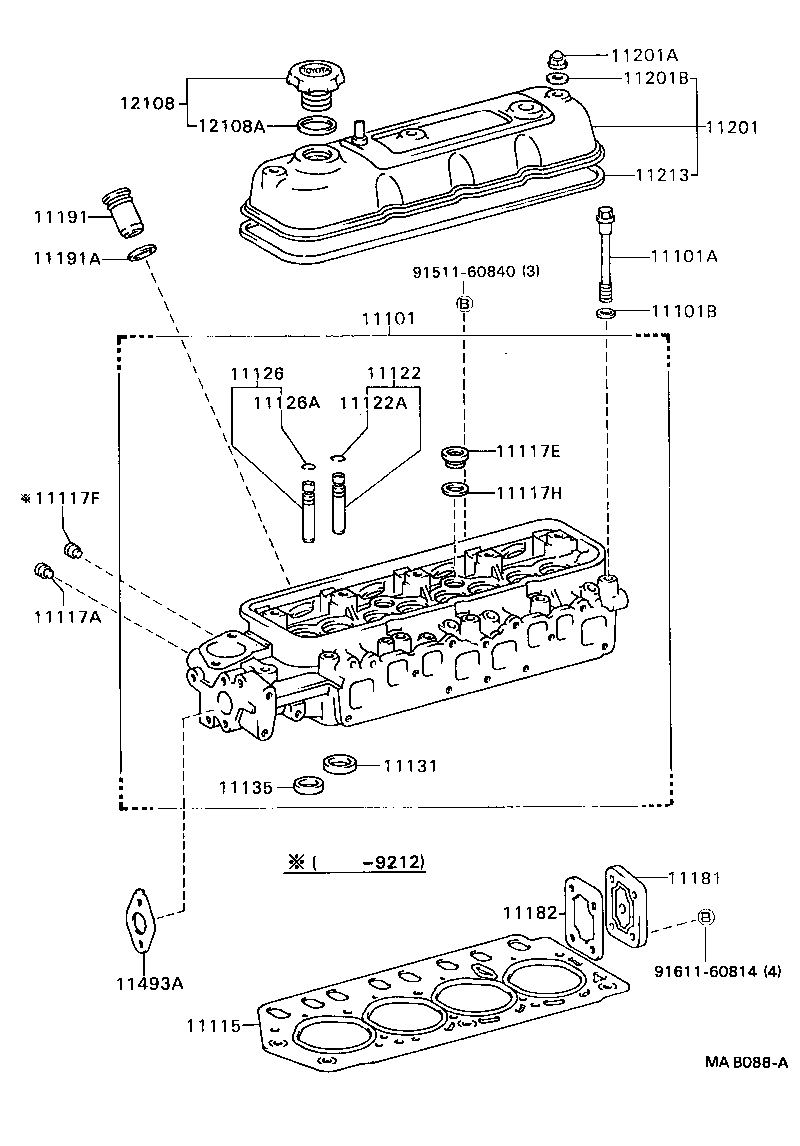 11110-78040 HEAD SUB-ASSY, CYLINDER product image