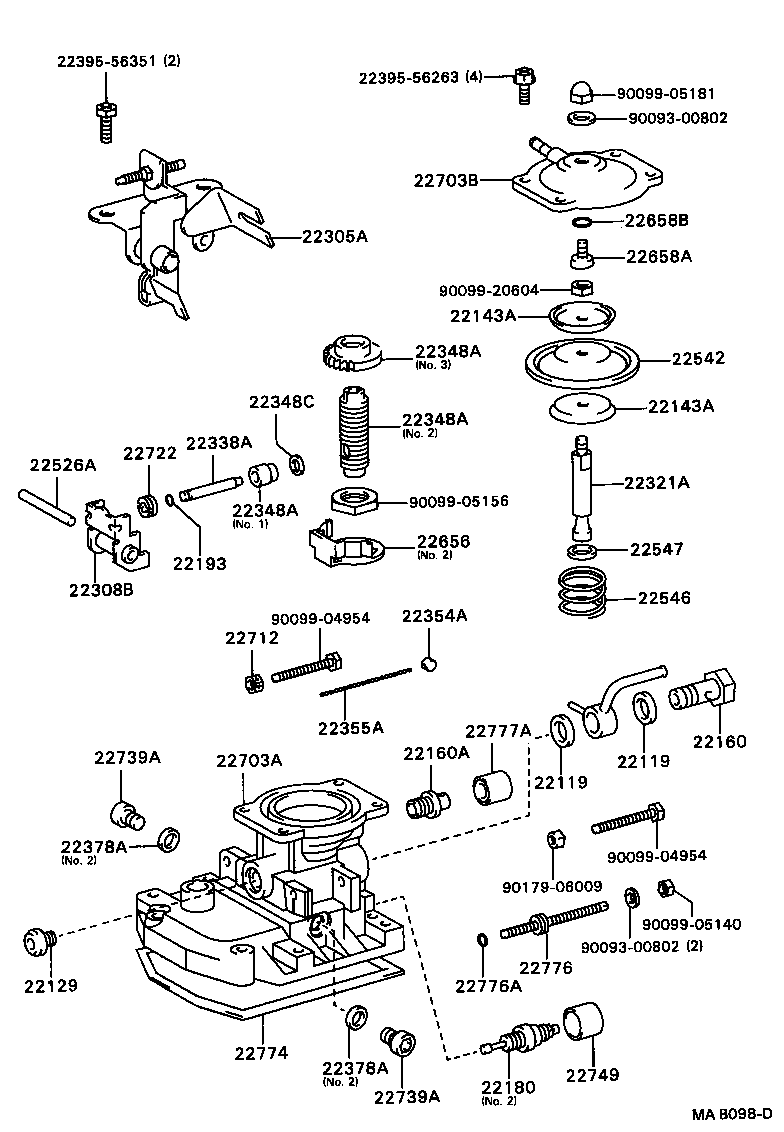22160-54262 SCREW SUB-ASSY, OVER FLOW, NO.2 product image
