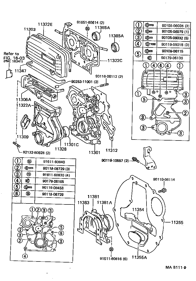 11304-46010 COVER, SUB-ASSY, TIMING BELT, NO.3 product image