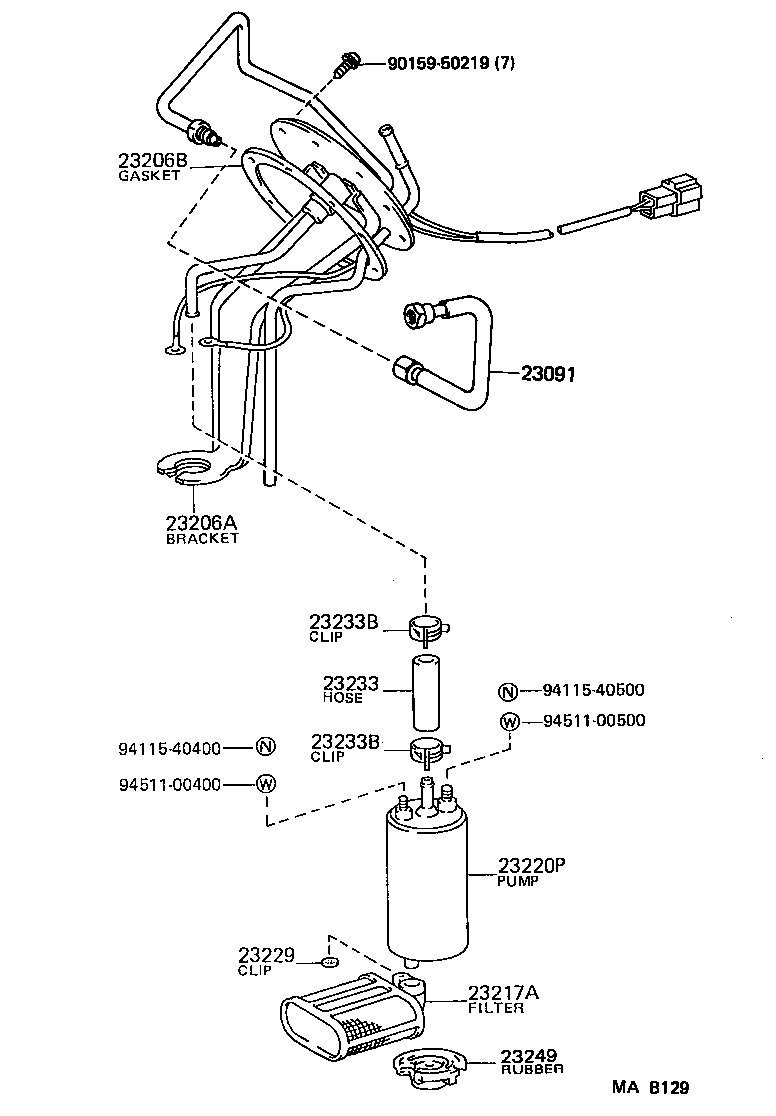 23210-46050 PUMP ASSY, FUEL W/MOTOR & BRACKET product image