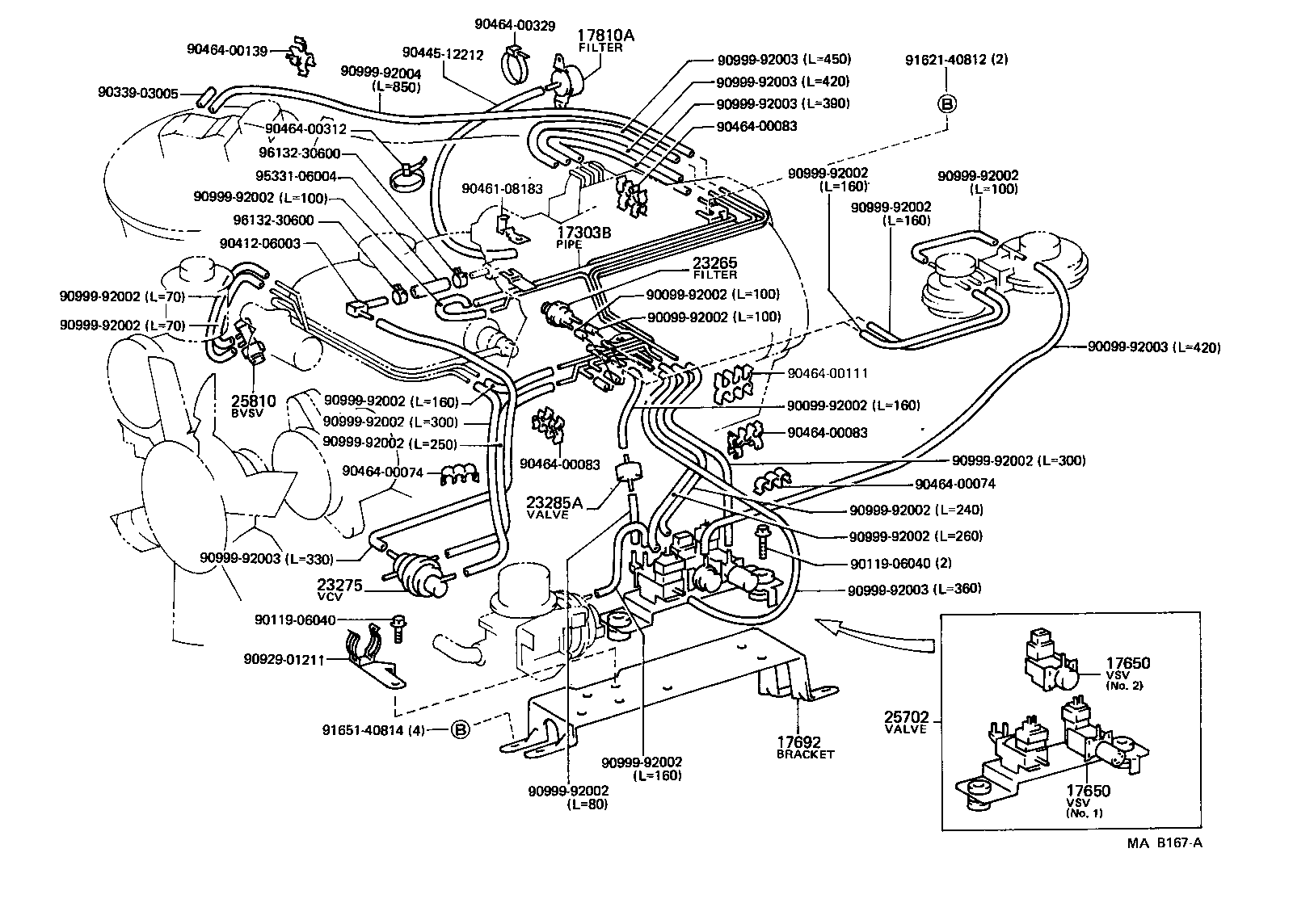 17303-61030 PIPE SUB-ASSY, AIR, NO.1 product image