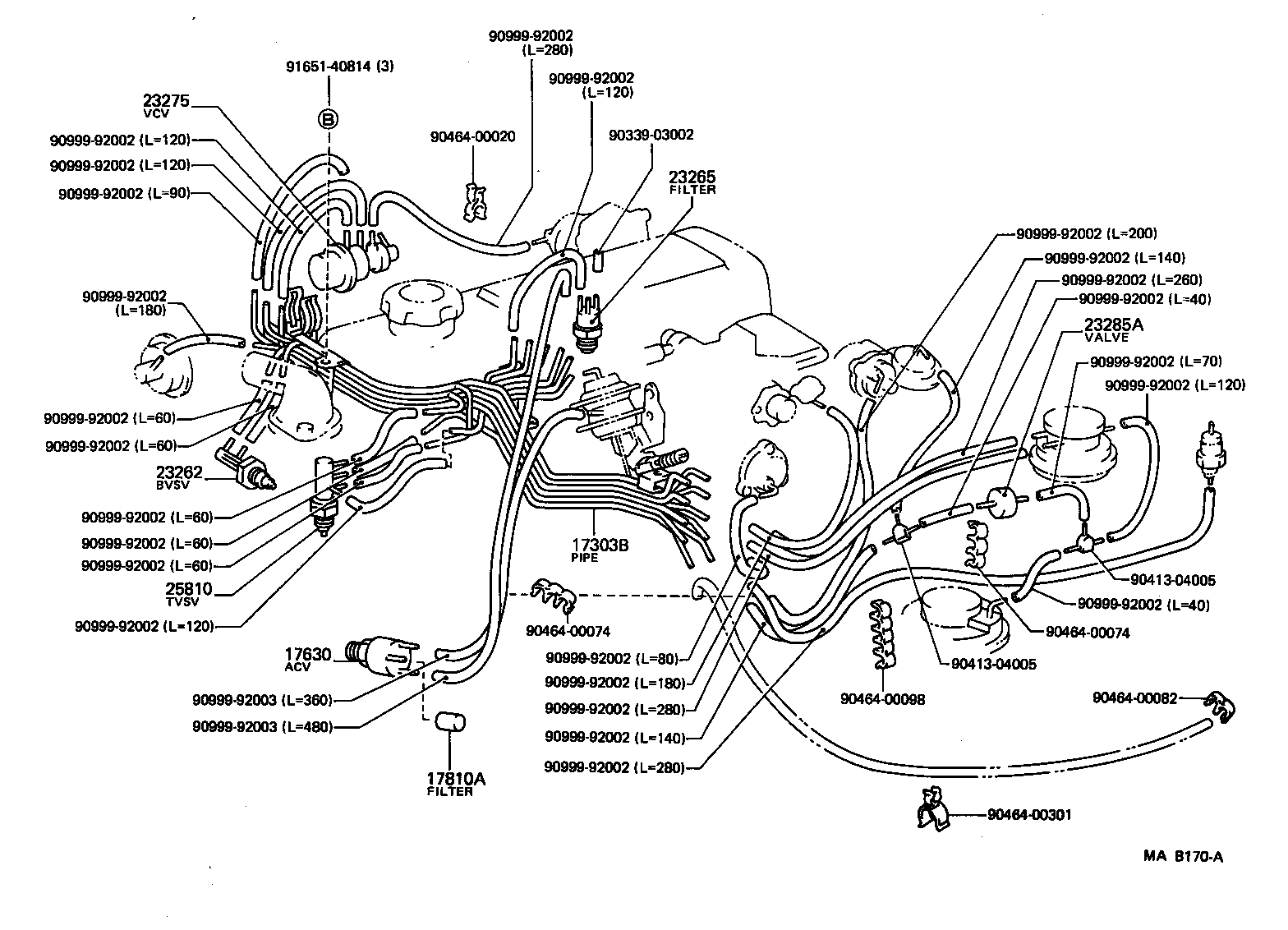 17303-71052 PIPE SUB-ASSY, AIR, NO.1 product image