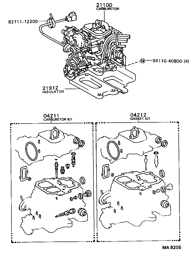 21100-73102 CARBURETOR ASSY product image