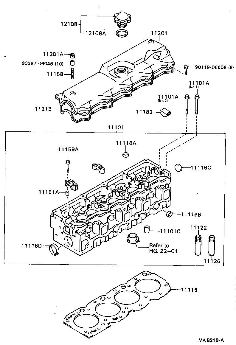 11101-79045 HEAD SUB-ASSY, CYLINDER product image