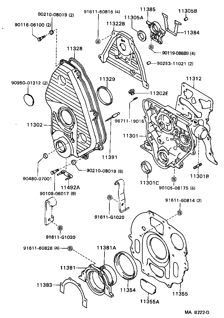 11321-54020 COVER SUB-ASSY, TIMING CHAIN OR BELT product image