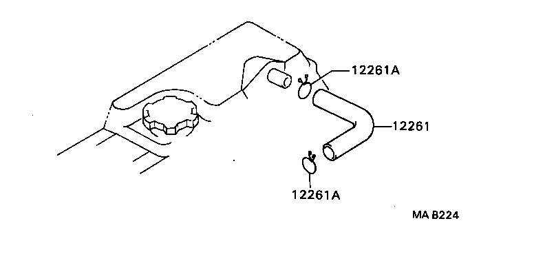 12262-75140 HOSE, VENTILATION, NO.2 product image