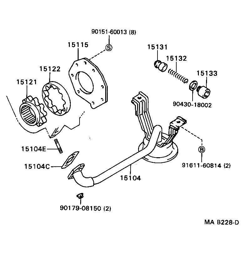 15134-46020 GASKET, OIL PUMP RELIEF VALVE product image