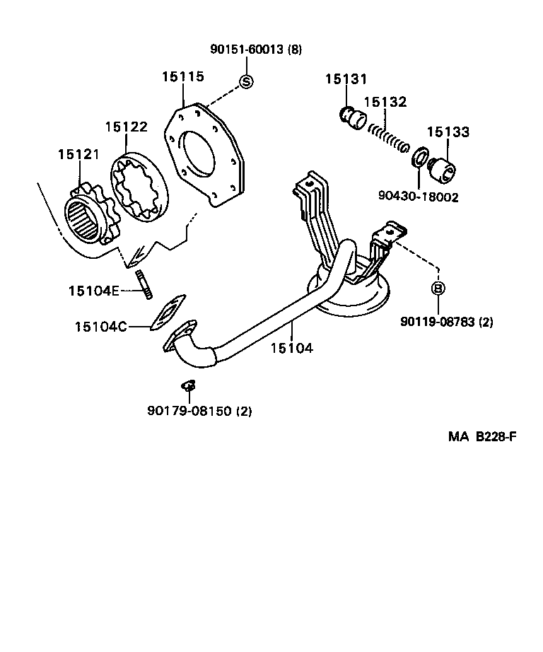 15104-54160 STRAINER SUB-ASSY, OIL product image