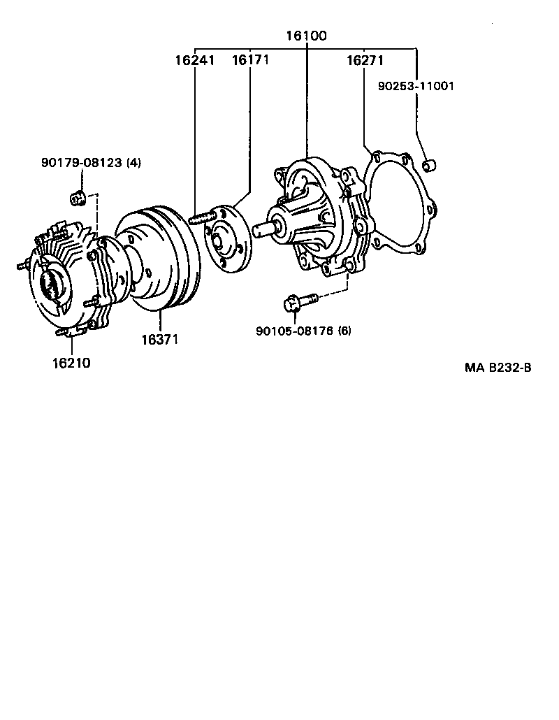 16100-79116 PUMP ASSY, ENGINE WATER product image