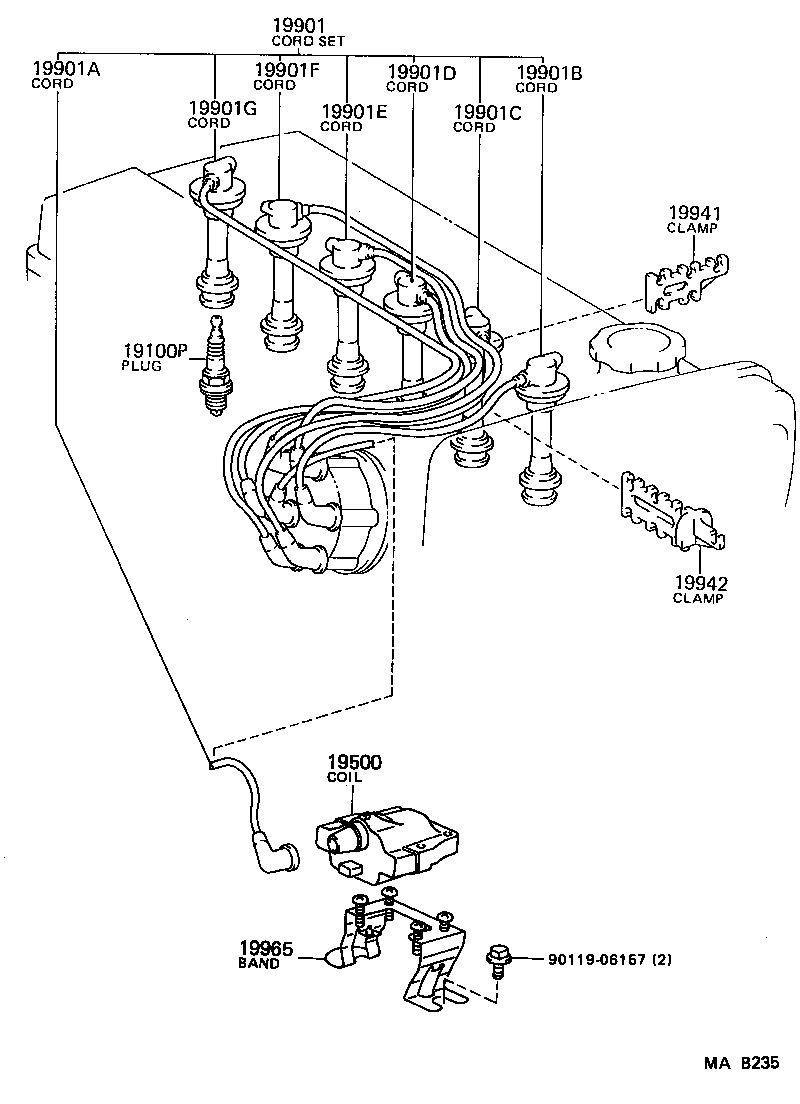 19968-70020 BRACKET, IGNITION COIL product image