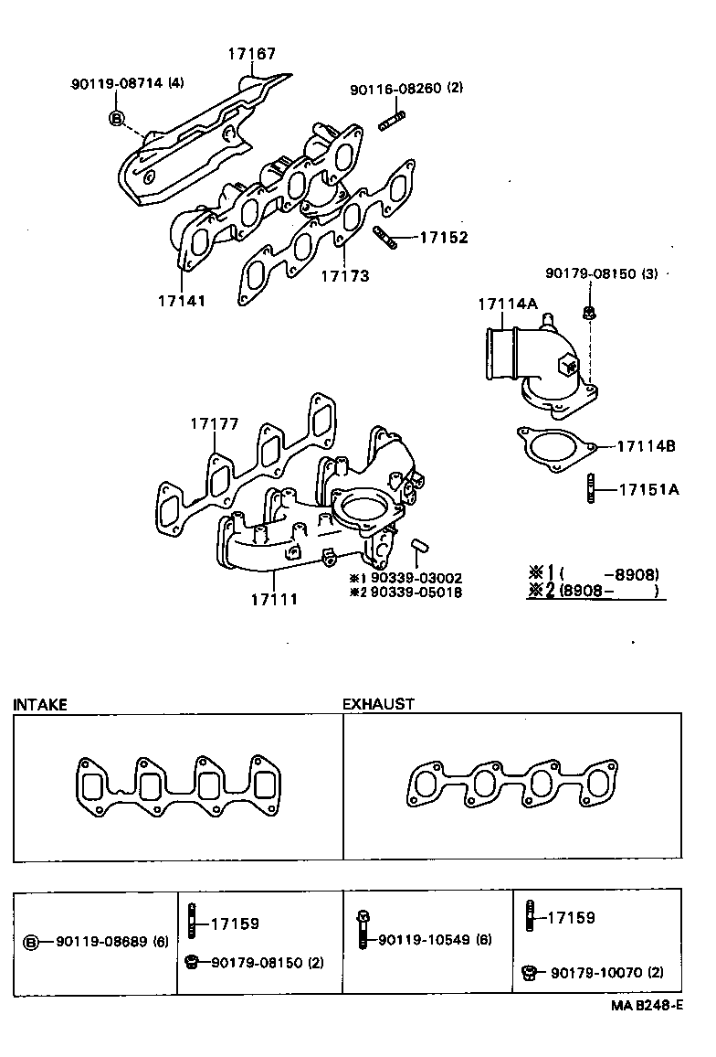 17139-70040 STAY, MANIFOLD, NO.2 product image