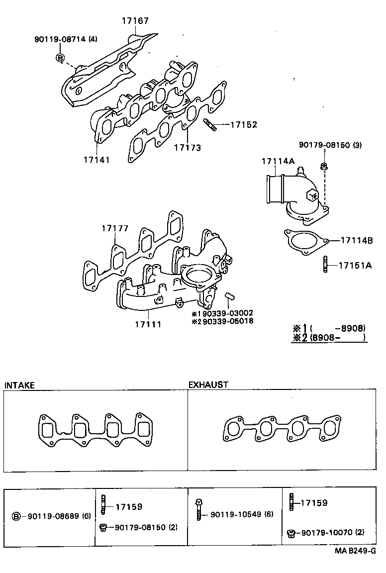 17114-54090 FLANGE, INTAKE product image