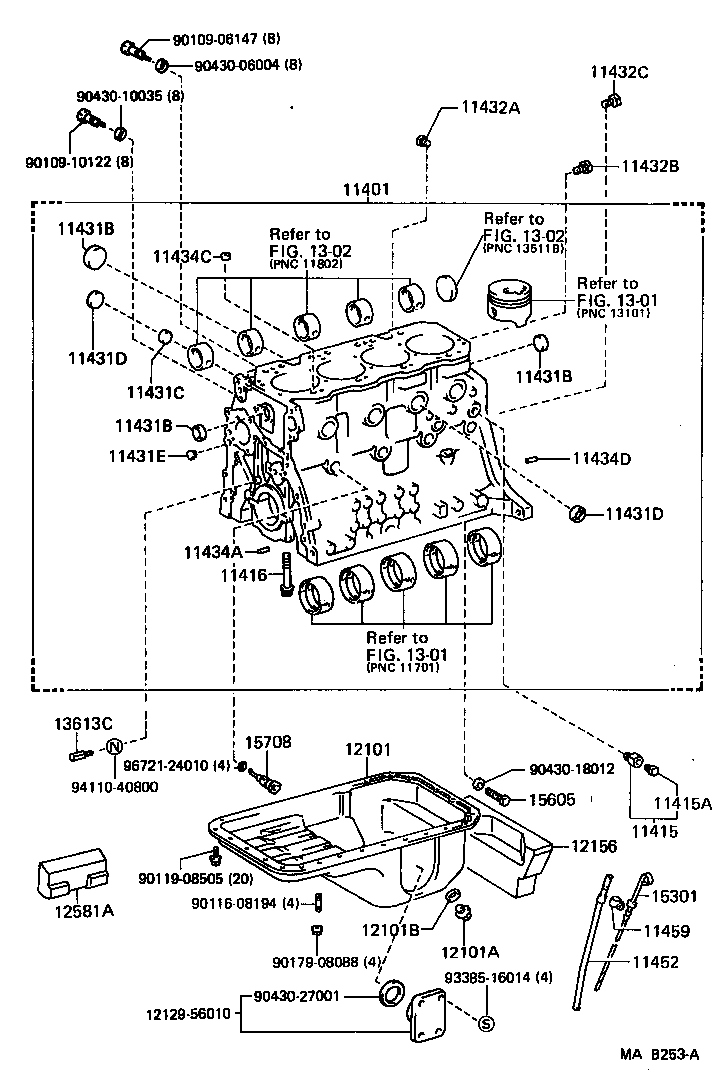 11401-59168 BLOCK SUB-ASSY, CYLINDER product image