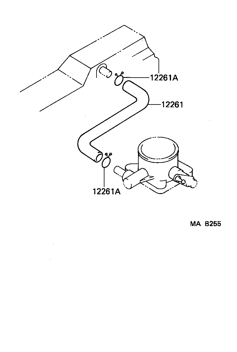 12261-58030 HOSE, VENTILATION product image