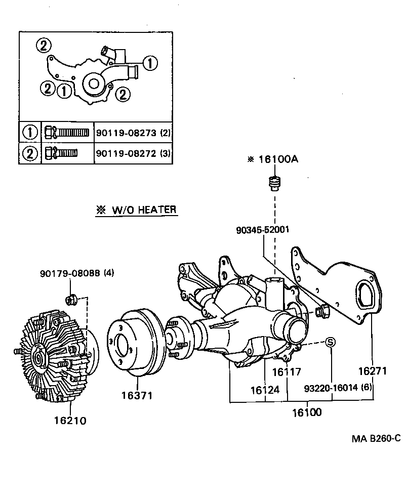 16100-59175 PUMP ASSY, ENGINE WATER product image