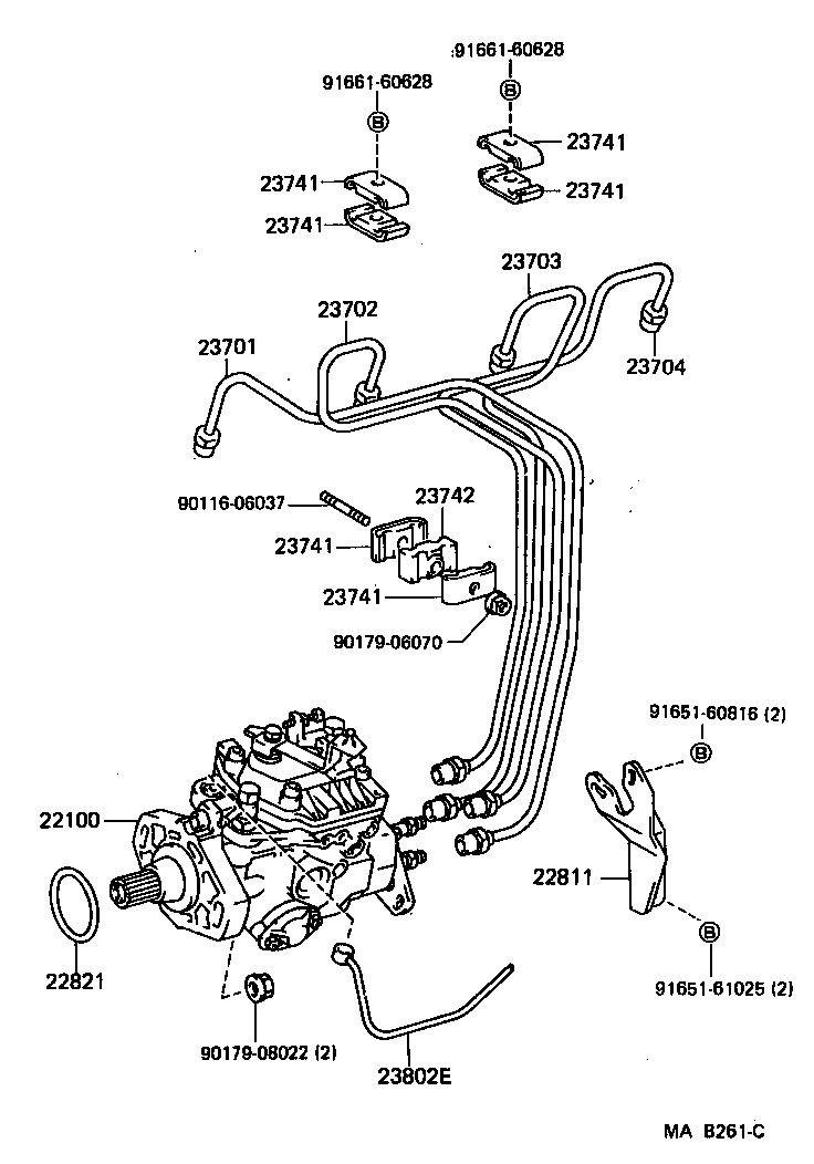 90447-14028 HOSE OR PIPE, FUEL(FOR INJECTION PUMP TO FUEL FILTER) product image