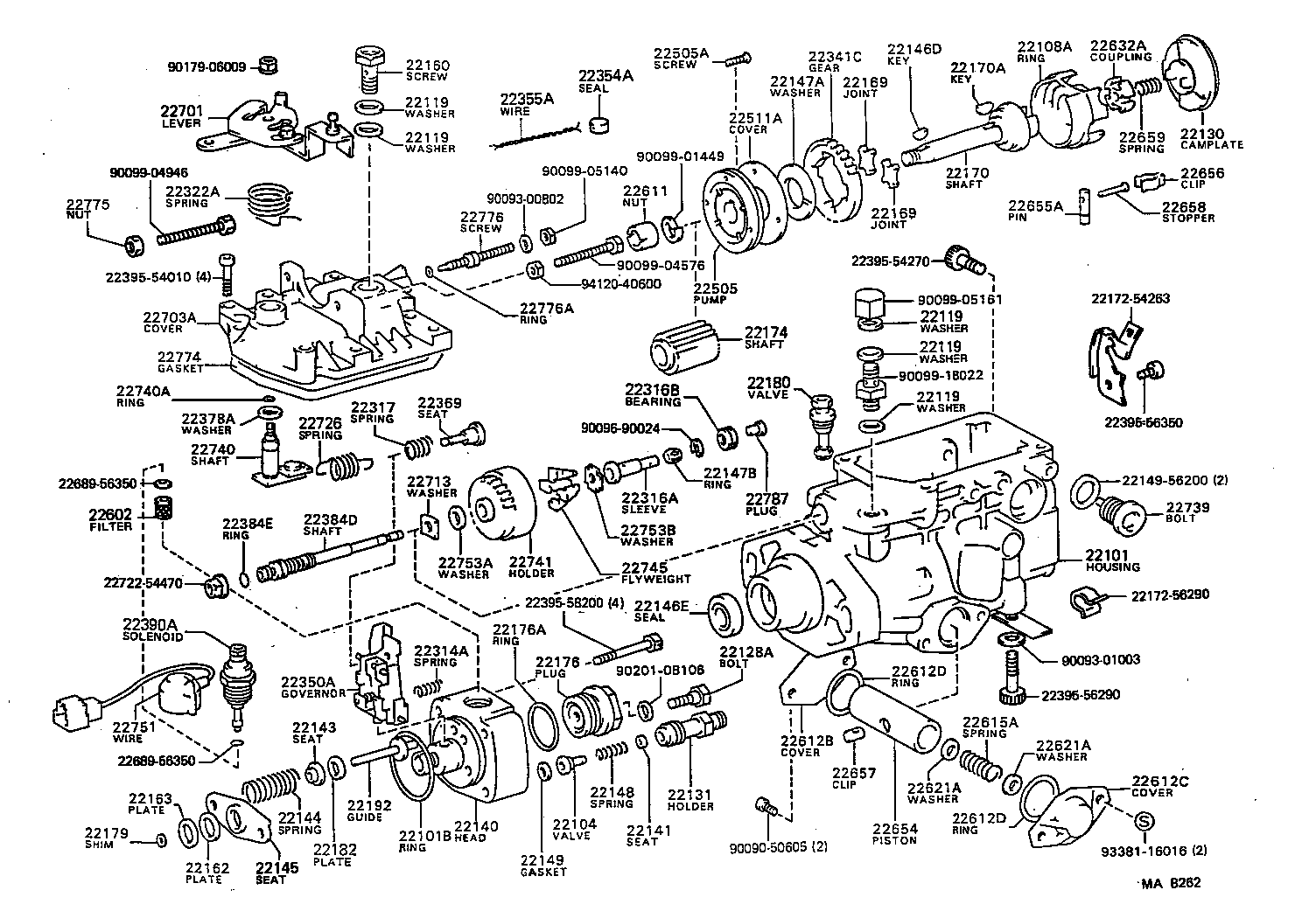 22100-58660 HOUSING SUB-ASSY, INJECTION PUMP product image