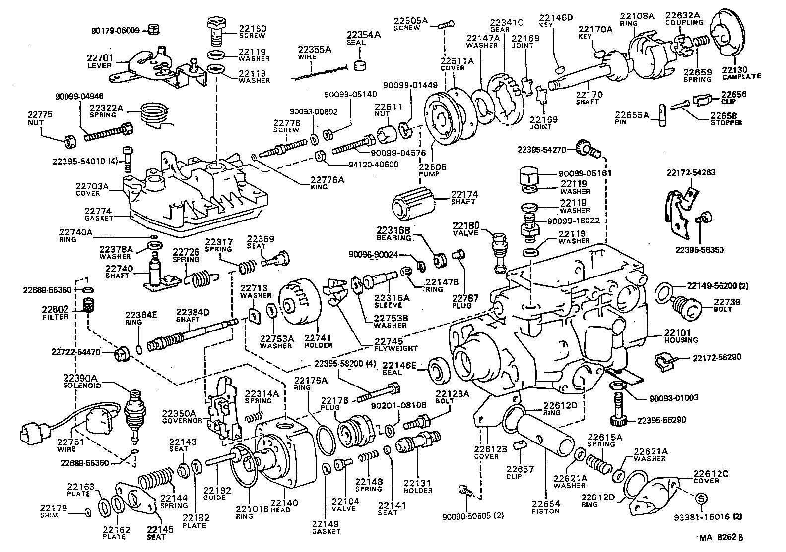 22101-54261 HOUSING SUB-ASSY, INJECTION PUMP product image