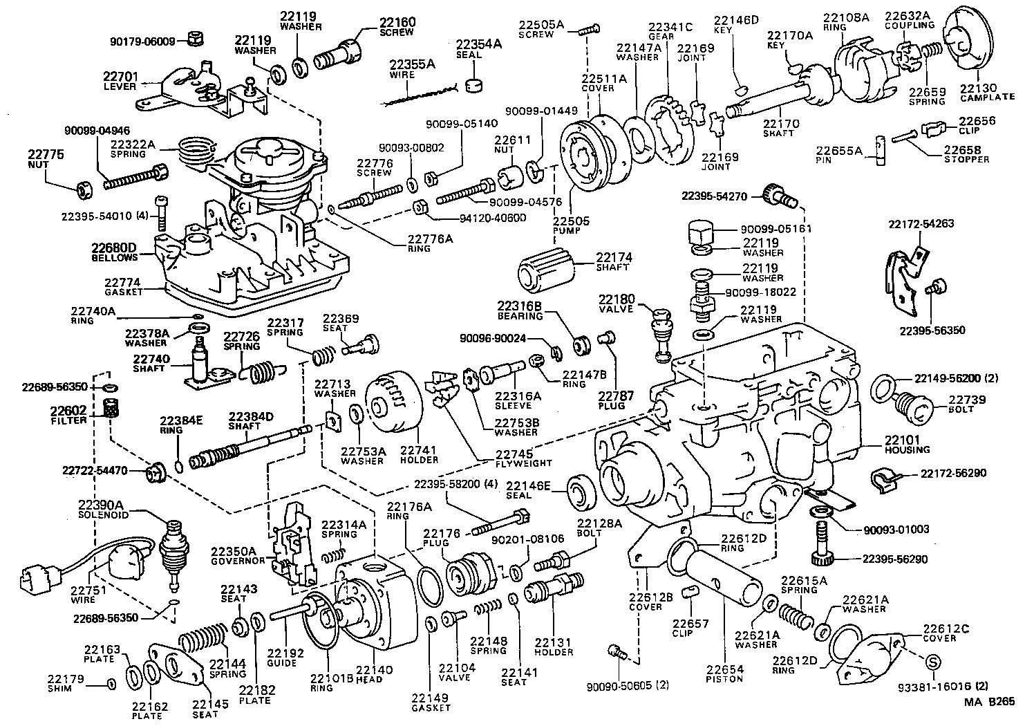 22101-54261 HOUSING SUB-ASSY, INJECTION PUMP product image