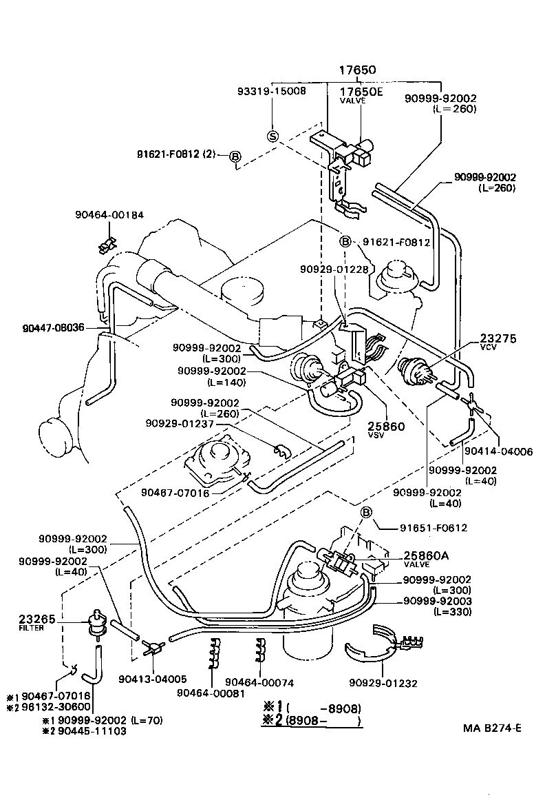 17345-74040 HOSE, NO.5(FOR IDLE-UP) product image